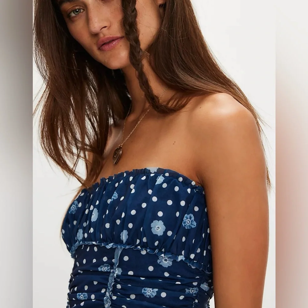 NWT Free People Scottie Printed Tube Top